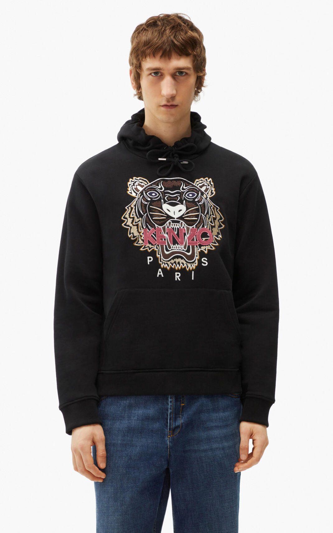 Sudaderas Con Capucha Kenzo Tiger Hombre Negras TGL271498